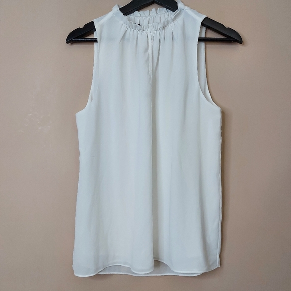 Naked Zebra sleeveless blouse with ruffle neckline details - Picture 1 of 7